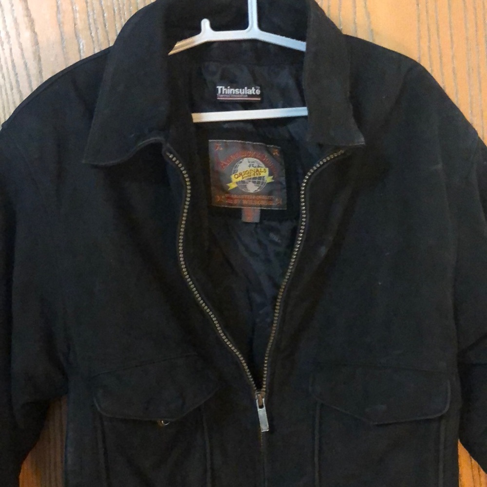 Black suede jacket